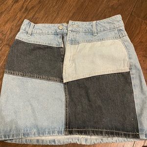 MULTIPATTERN MINI SKIRT